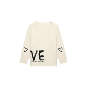 Mint Velvet Cream Wool Blend Graphic Love Jumper